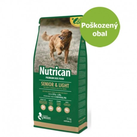 Nutrican Dog Senior & Light 13,5 kg - Poškozený obal - SLEVA 10 %