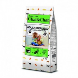 Chat & Chat Expert Adult Sterilized s drůbežím masem 14 kg