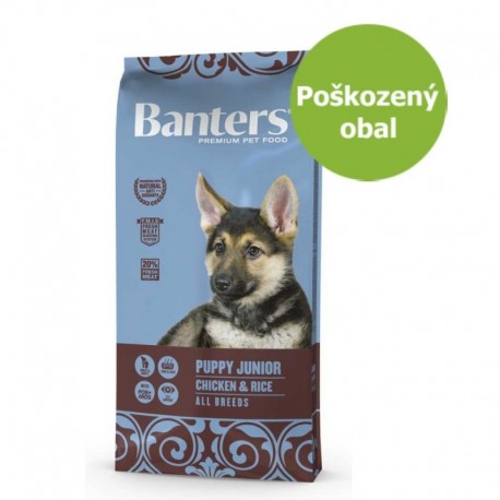 Banters Puppy Junior Chicken & Rice 15 kg - Poškozený obal - SLEVA 15 %