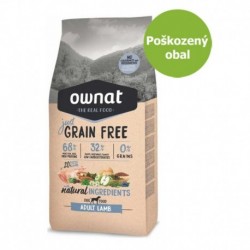 OWNAT Dog Just Grain Free Adult Lamb 14 kg - Poškozený obal - SLEVA 20 %