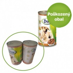 Dax Dog kousky různé příchutě, konzerva 1240 g - Poškozený obal - SLEVA 15 %