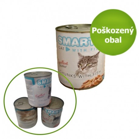 SMARTY Cat různé příchutě chunks, konzeva 810 g - Poškozený obal - SLEVA 20 %