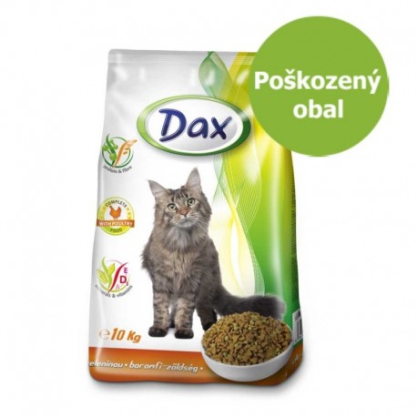 Dax Cat granule drůbeží se zeleninou 10 kg - Poškozený obal - SLEVA 15 %