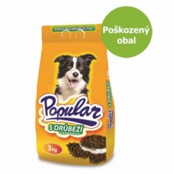Popular pes drůbeží, granule 3 kg - Poškozený obal - SLEVA 15 %