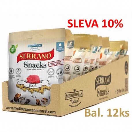 Serrano Snack Dog Beef 100 g (12 ks) SLEVA 10 %