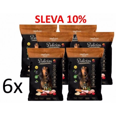 Delicias Dog Adult Soft poloměkké krmivo 1,5 kg (6 ks) SLEVA 10 %