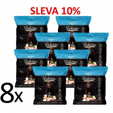 Delicias Dog Puppy Soft poloměkké krmivo 800 g (8 ks) SLEVA 10 %