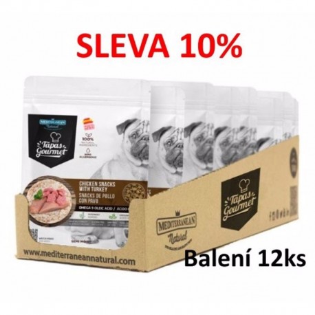 Tapas Gourmet snack Dog Chicken & Turkey 190 g (12 ks) SLEVA 10 %