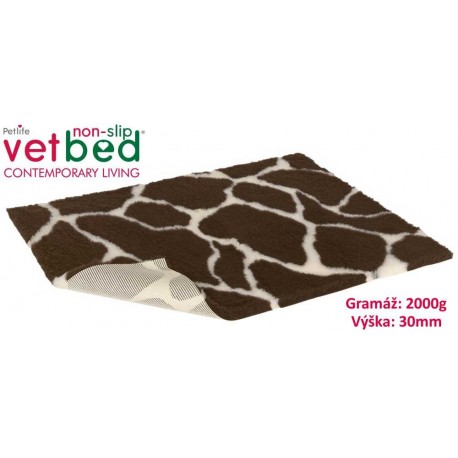 Vetbed protiskluz/Drybed žirafa 150 x 100 cm, vlas 30 mm