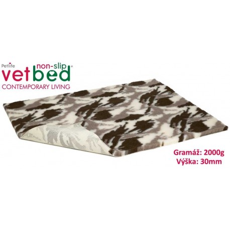 Vetbed protiskluz/Drybed camo-poušť 75 x 50 cm, vlas 30 mm