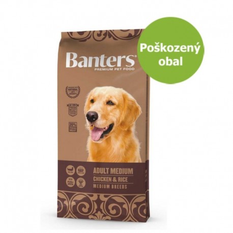 Banters Adult Medium Chicken & Rice 15 kg - Poškozený obal - SLEVA 15 %