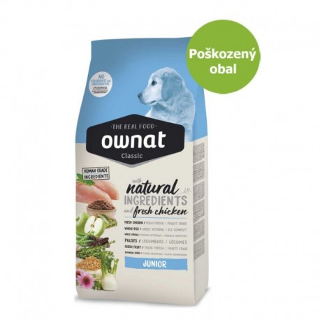 OWNAT Dog Classic Junior 2,5 kg - Poškozený obal - SLEVA 50 %