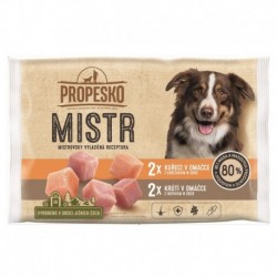 PROPESKO Dog Mistr kuře, krůta v omáčce, kapsa 85 g (4 pack)