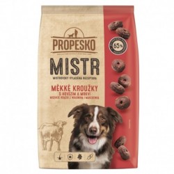 PROPESKO Dog Mistr Adult měkké kroužky s hovězím 1,5 kg