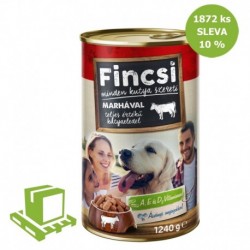 Fincsi Dog Hovězí, konzerva 1240 g (paleta 672 ks) SLEVA 10 %