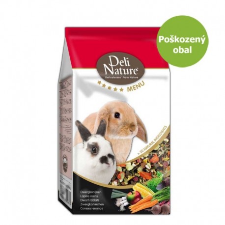 Deli Nature 5 Menu zakrslý králík 750 g - Poškozený obal - SLEVA 15 %