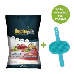 IRONpet Dog Adult All Breed Beef (Hovězí) 1,5 kg + Ovál ZDARMA