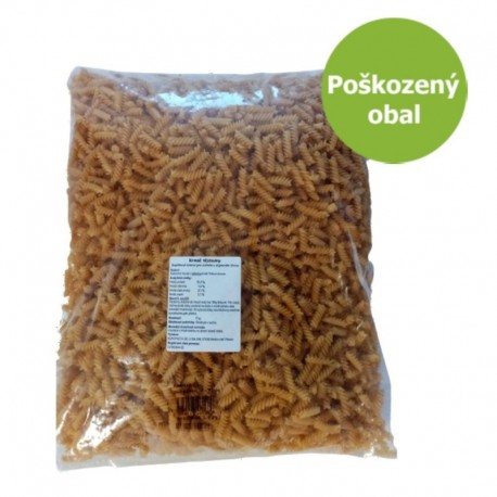 TĚSTOVINY krmné celozrnné fusilli 4kg-POŠKOZENY OBAL-17555