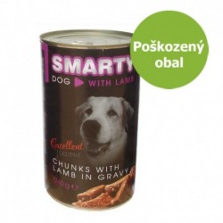 SMARTY Dog Jehněčí chunks, konzerva 1240 g - Poškozený obal - SLEVA 20 %