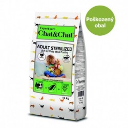 Chat & Chat Expert Adult Sterilized with White Meat Poultry 14 kg-POŠKOZENY OBAL-17656