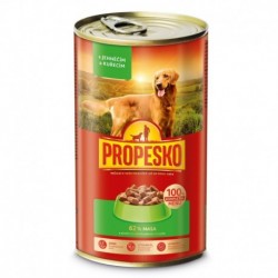 PROPESKO Dog jehněčí a kuřecí v omáčce, kousky 1240 g PRODEJ PO BALENÍ (6 ks)