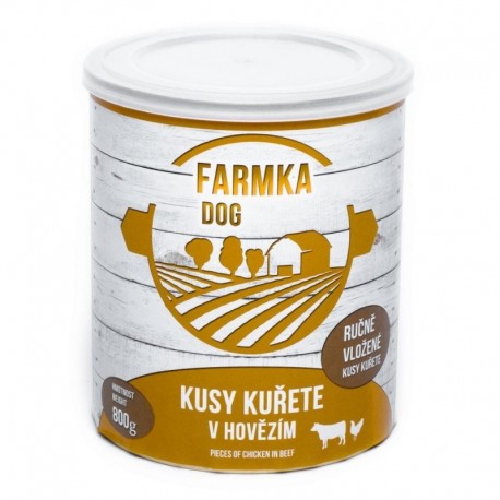 FARMKA Dog s kuřetem, konzerva 800 g