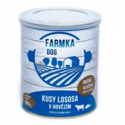 FARMKA Dog s lososem, konzerva 800 g