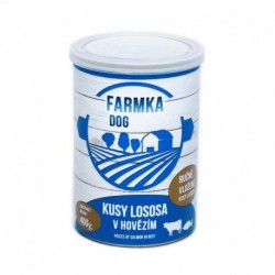 FARMKA Dog s lososem, konzerva 400 g