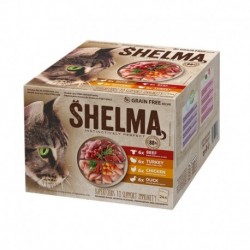 Shelma NM Cat maso v omáčce, kapsa 85 g (24 pack) PRODEJ PO BALENÍ (2 ks)