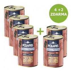 Polaris Single Protein Paté Pes Hovězí, konzerva 400 g AKCE 4 + 2 ZDARMA