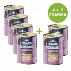 Polaris Single Protein Paté Pes Krůtí, konzerva 400 g AKCE 4 + 2 ZDARMA