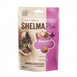 Shelma Cat Snack Beauty polštářky GF 60 g PRODEJ PO BALENÍ (8 ks)