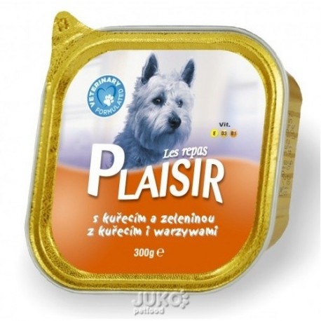 Plaisir Dog kuřecí, vanička 300 g