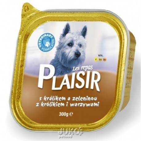 Plaisir Dog králičí, vanička 300 g