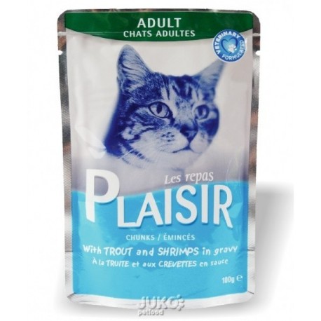 Plaisir Cat kapsička 100g pstruh+krevety-13668