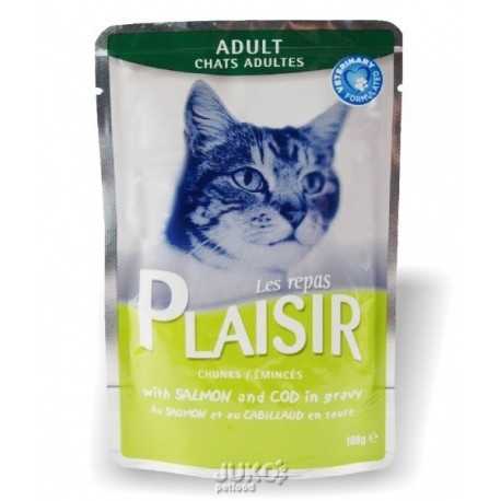 Plaisir Cat kapsička 100g losos+treska -13669