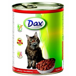 Dax Cat kousky hovězí, konzerva 830 g PRODEJ PO BALENÍ (12 ks)
