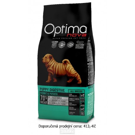 OPTIMAnova Dog Puppy Digestive Rabbit & Potato GF 2 kg