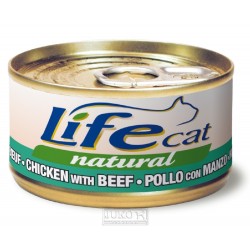 LifeCat Chicken with Beef, konzerva 85 g