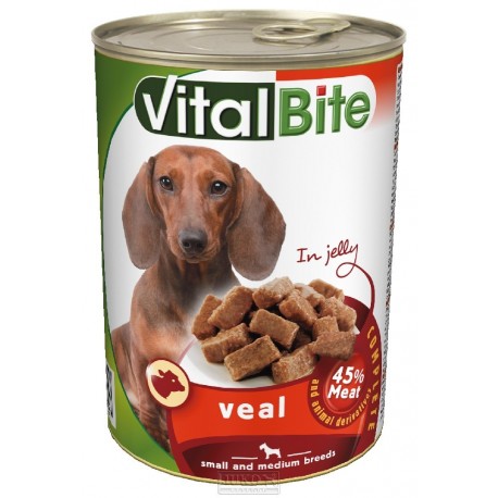 VitalBite pes telecí v želé, kousky 415 g