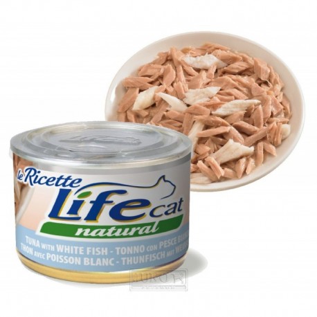 LifeCat Le Ricette Tuna with white Fish, konzerva 150 g