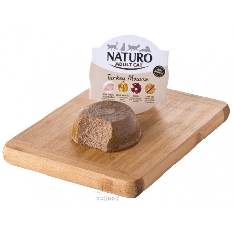 Naturo Cat Turkey Mousse GF, vanička 85 g