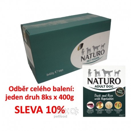 Naturo Adult Duck&Rice+Vegetables 400g-8KS-AKCE 10%-12038