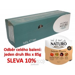 Naturo Cat Salmon Mousse 85g-8KS-AKCE 10%-12046