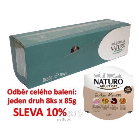 Naturo Cat Turkey Mousse 85g-8KS-AKCE 10%-12048