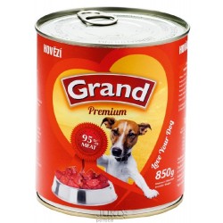 Grand Premium Dog hovězí, konzerva 850 g