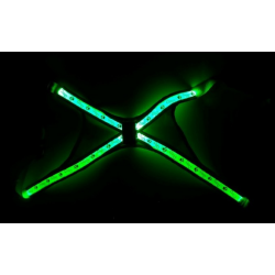 Svítící LED postroje L zelená