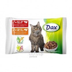 Dax Cat hovězí & drůbeží ,kapsička 100 g (4 pack)