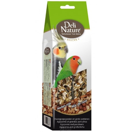 Deli Nature SNACK s ořechy agapornis a velký papoušek 130 g Expirace 7/2020