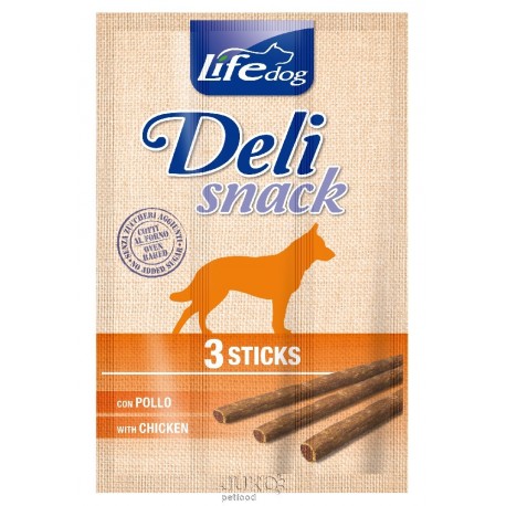 LifeDog Deli Snack Chicken, tyčinka 33 g (3 x 11 g)